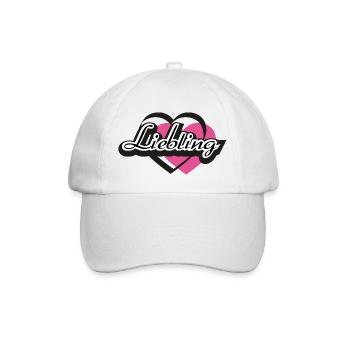 Kosenname Liebling Herz - Baseballkappe - Weiß/Weiß - Vorne