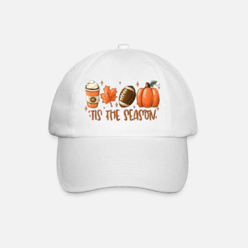 Herbstsaison Kaffee Kürbis Ball - Baseballkappe - Weiß/Weiß