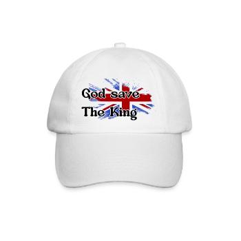 God Save the King - New King England - Baseballkappe - Weiß/Weiß - Vorne