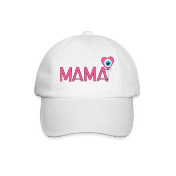Mama mit Nazar Luftballon - Baseballkappe - Weiß/Weiß - Vorne