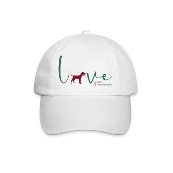 jowi_hundeliebe - love Ridgeback - Baseballkappe - Weiß/Weiß - Vorne