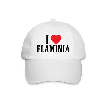 t-shirt I love Flaminia t-shirt gift idea - Baseball Cap - white/white - Front