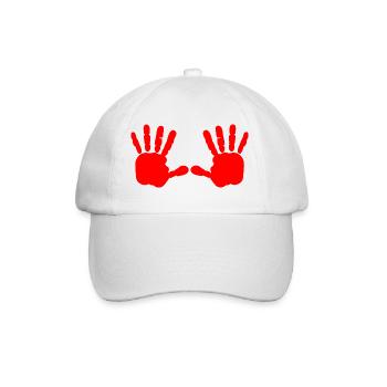 Iran - Rote hand - blut hand - Baseballkappe - Weiß/Weiß - Vorne