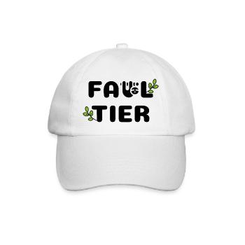 Faultier - Baseballkappe - Weiß/Weiß - Vorne