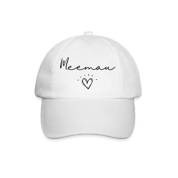 meemau. meemau gift - Baseball Cap - white/white - Front