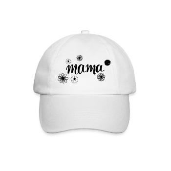 Maman dans le champ de fleurs - Casquette classique - blanc/blanc - Devant