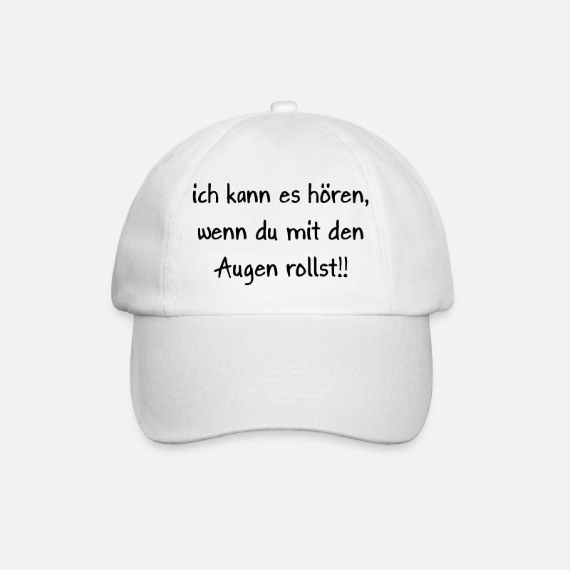 Augenrollen - Baseballkappe - Weiß/Weiß