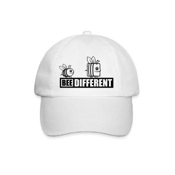 bee different saying quote - Baseball Cap - white/white - Front
