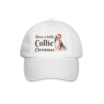 Weihnachten Border Collie Hunde Geschenk Idee - Baseballkappe - Weiß/Weiß - Vorne