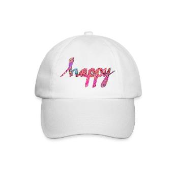 HAPPY - Baseball Cap - white/white - Front