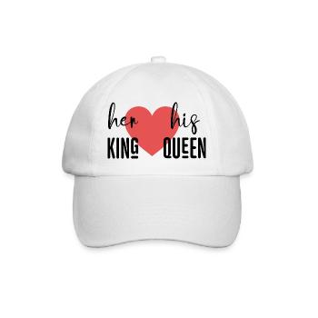Son Roi sa Reine - Casquette classique - blanc/blanc - Devant