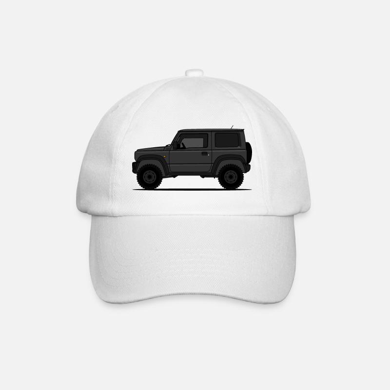 Jimny Schwarz - Baseballkappe - Weiß/Weiß