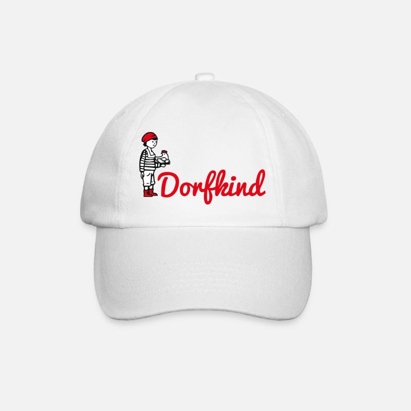 Dorfkind - Baseballkappe - Weiß/Weiß