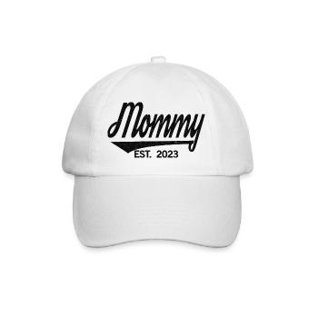 2023, bientôt maman, révélation de grossesse - Casquette classique - blanc/blanc - Devant
