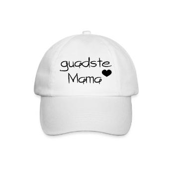 guadste Mama - beste Mama, Österreichischer Dialek - Baseballkappe - Weiß/Weiß - Vorne