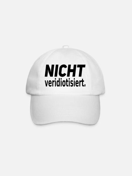 nicht veridiotisiert - Baseballkappe - Weiß/Weiß