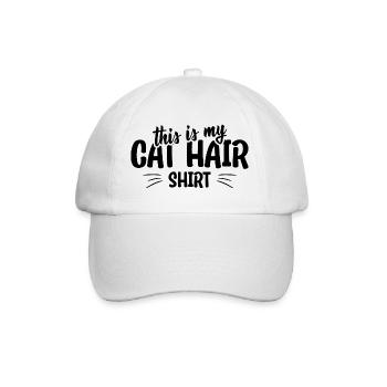 This is my cat hair shirt funny cat quote - Baseballkappe - Weiß/Weiß - Vorne
