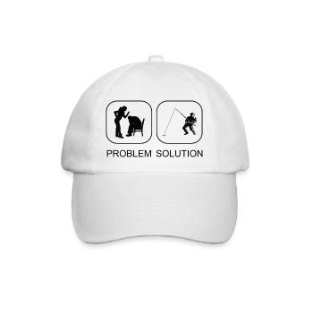 Fishing hooks Fishing Fishing Fishing Angler - Baseball Cap - white/white - Front