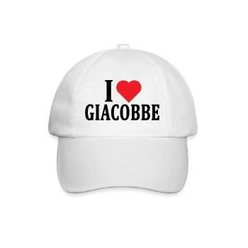 t-shirt J’aime Jacob idée cadeau t-shirt - Casquette classique - blanc/blanc - Devant