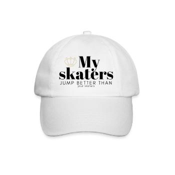 My skaters jump better - black - Baseball Cap - white/white - Front