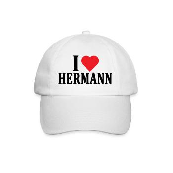 t-shirt J’aime l’idée cadeau du t-shirt Hermann - Casquette classique - blanc/blanc - Devant