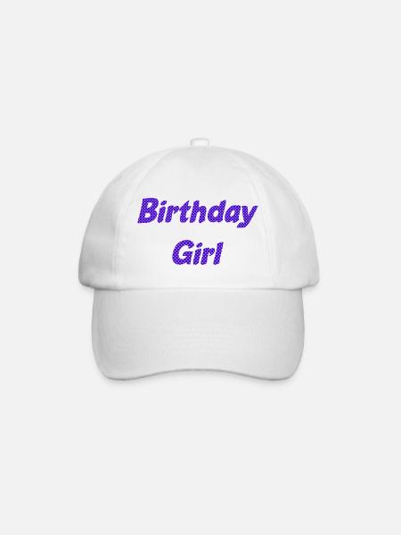 fille d’anniversaire - Casquette classique - blanc/blanc
