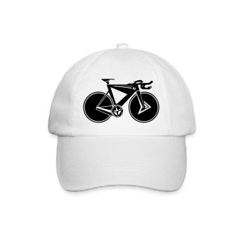 Road bike, gift idea for bike friends - Baseball Cap - white/white - Front