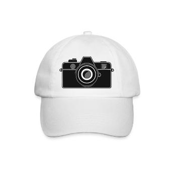 Appareil photo, Appareil photo vintage, , Ancien appareil photo, Ancien - Casquette classique - blanc/blanc - Devant