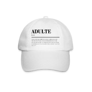 Adulte - Définition humoristique - Cadeau fun - Casquette classique - blanc/blanc - Devant
