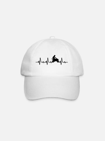 Quad Rider Heartbeat Quad Bike - Casquette classique - blanc/blanc