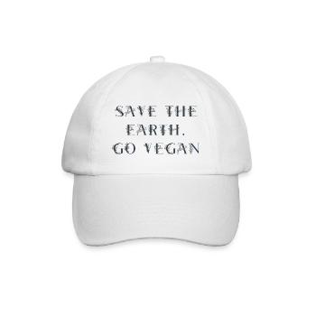 Save the earth go vegan - blue - Baseball Cap - white/white - Front
