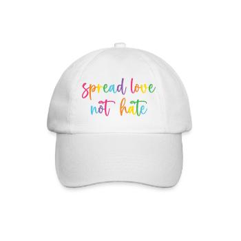 Pride Month - Liebe statt Hass verbreiten - Baseballkappe - Weiß/Weiß - Vorne