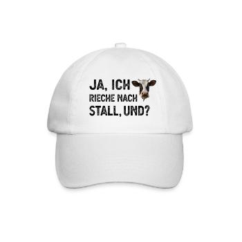 Kuh Landwirt - Baseballkappe - Weiß/Weiß - Vorne
