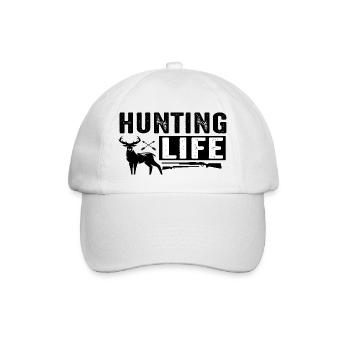 Hunting Life - Baseballkappe - Weiß/Weiß - Vorne
