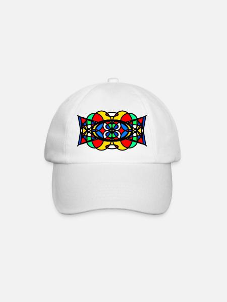 Muster - Baseballkappe - Weiß/Weiß