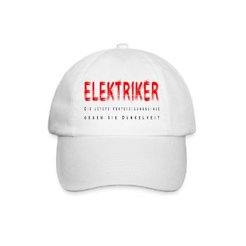 Elektriker Handwerker Design - Baseballkappe - Weiß/Weiß - Vorne