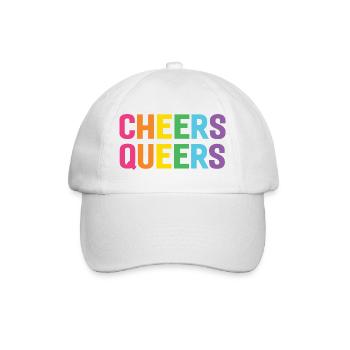 LGBTQ-Prost Queers - Baseballkappe - Weiß/Weiß - Vorne