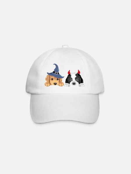 Chiots Golden Retriever et Saint Bernard - Casquette classique - blanc/blanc
