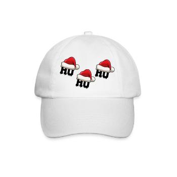 weihnachtsmütze ho ho ho - Baseballkappe - Weiß/Weiß - Vorne