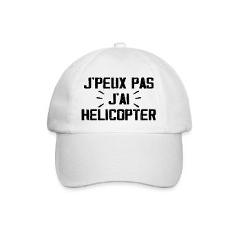 Je Peux Pas J'ai Hélicopter - Casquette classique - blanc/blanc - Devant