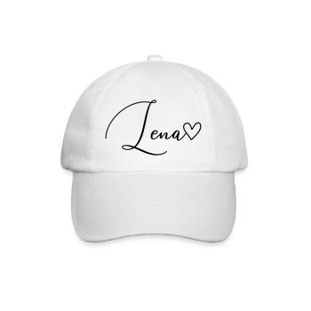 Lena Nom Prénom Fille - Casquette classique - blanc/blanc - Devant