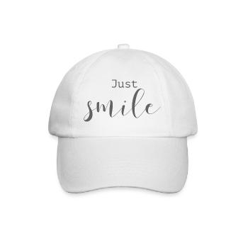 Beaux dictons Positif Il suffit de sourire - Casquette classique - blanc/blanc - Devant