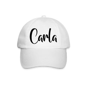 First name - Carla - Baseball Cap - white/white - Front