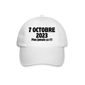 Israel, horror, I'm Jewish - Baseball Cap - white/white - Front