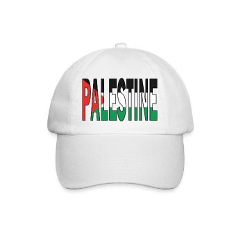 Palestine in Nationalfarben - Baseballkappe - Weiß/Weiß - Vorne