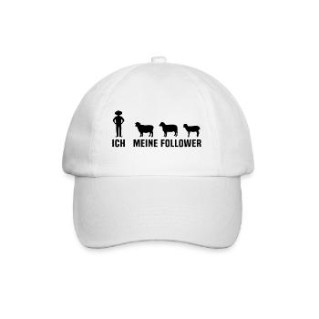 ich meine follower schafe - Baseballkappe - Weiß/Weiß - Vorne