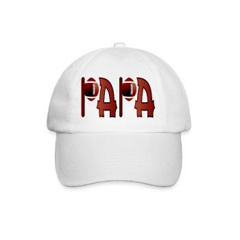 PAPA AMERICAN FOOTBALL VATER - Baseballkappe - Weiß/Weiß - Vorne