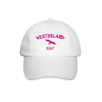 Westerland - Sylt - Nordsee - Anker - Möwe - Insel - Baseballkappe - Weiß/Weiß - Vorne