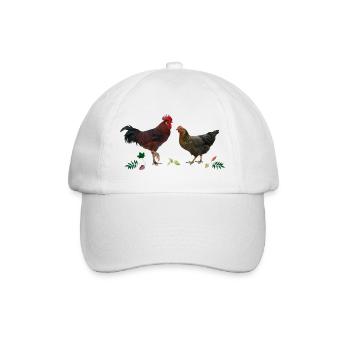 Coq et poulet - Casquette classique - blanc/blanc - Devant