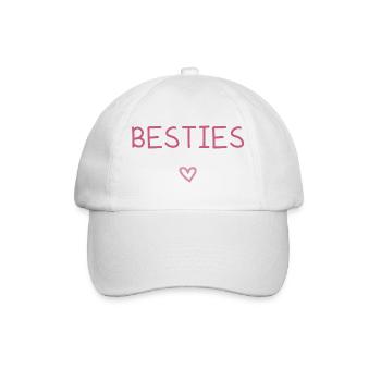 Besties | Best friends - Baseball Cap - white/white - Front